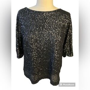 GAP Sequined Bell Sleeve Top